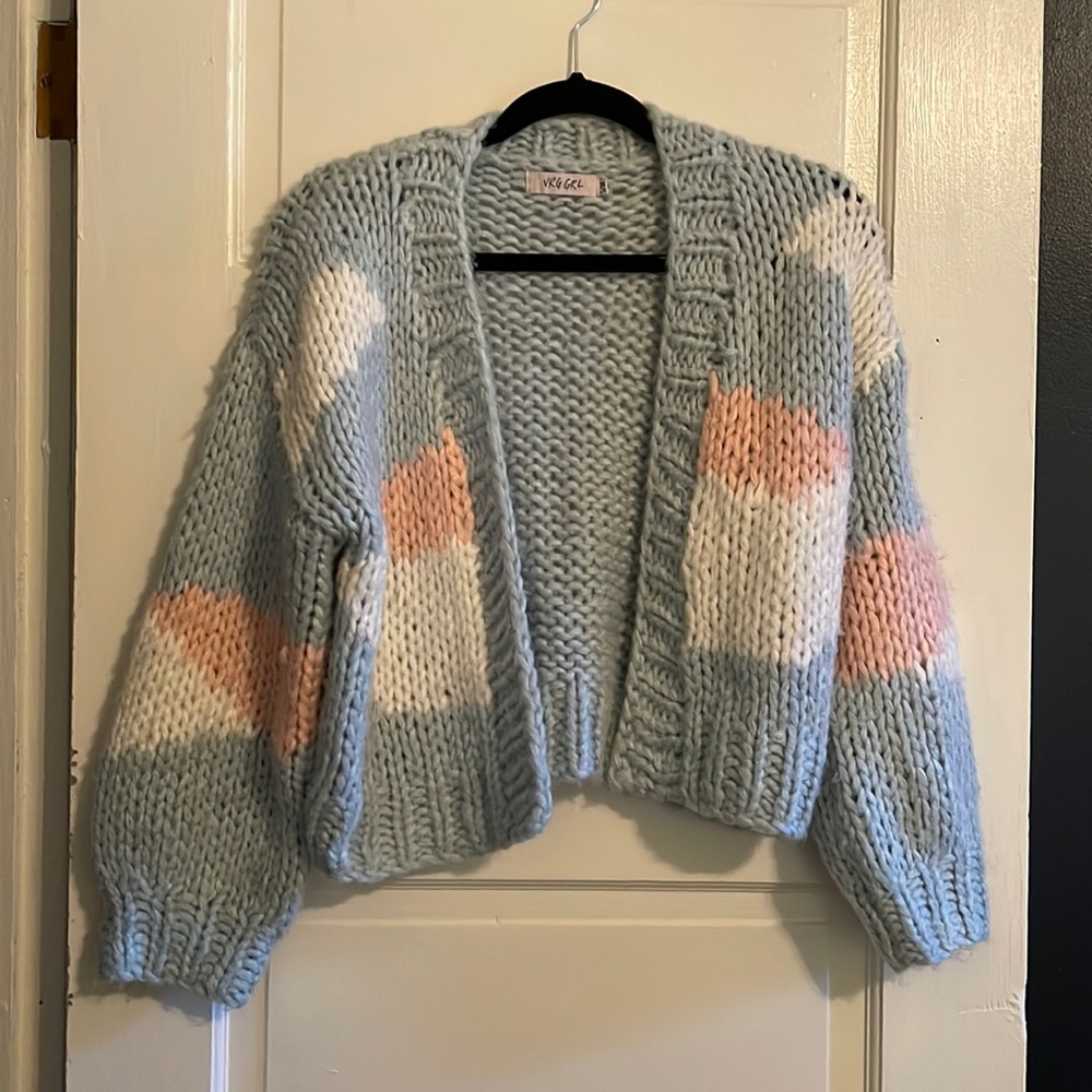 VRG GRL/ chunky knit cardigan